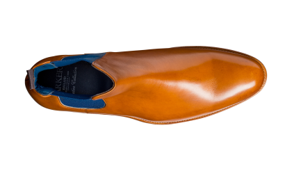 Barker Shoes Mujer Violeta – Becerro Cedro / Elástico Azul Botas De Mujer – 1