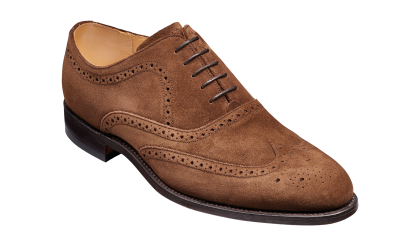 Hombre Zapatos Brogue Para Hombre Hampstead – Gamuza Castagnia Barker Shoes – 1