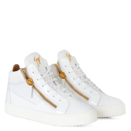 Zapatillas Blanco Giuseppe Zanotti Mujer Mid Top Sneakers Kriss White – 1