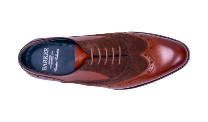 Zapatos Brogue Para Hombre Abingdon – Cedar Becerro/Ante Pergamino Hombre Barker Shoes – 1